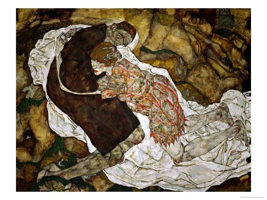 Death And The Maiden 1915 Giclee Print Egon Schiele Art Com