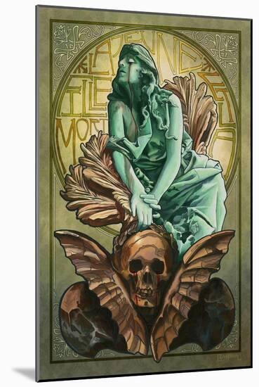 Death and the Maiden-Lantern Press-Mounted Art Print