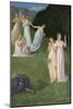 Death and the Maidens, 1872 (Oil on Canvas)-Pierre Puvis de Chavannes-Mounted Giclee Print