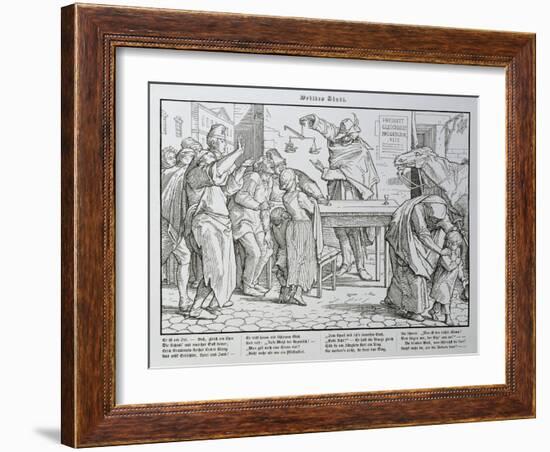 Death before the Public House, from 'Another Dance of Death' Published by Georg Wigand in…-Alfred Rethel-Framed Giclee Print