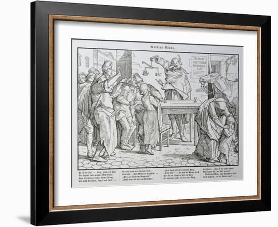 Death before the Public House, from 'Another Dance of Death' Published by Georg Wigand in…-Alfred Rethel-Framed Giclee Print