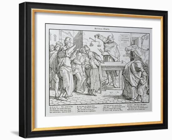 Death before the Public House, from 'Another Dance of Death' Published by Georg Wigand in…-Alfred Rethel-Framed Giclee Print