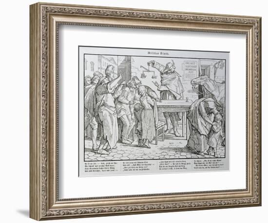 Death before the Public House, from 'Another Dance of Death' Published by Georg Wigand in…-Alfred Rethel-Framed Giclee Print