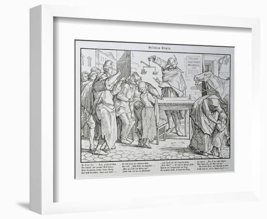 Death before the Public House, from 'Another Dance of Death' Published by Georg Wigand in…-Alfred Rethel-Framed Giclee Print