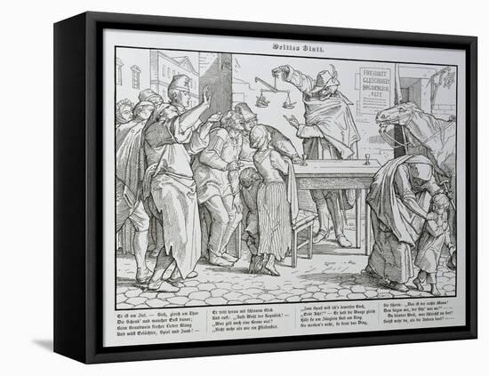 Death before the Public House, from 'Another Dance of Death' Published by Georg Wigand in…-Alfred Rethel-Framed Premier Image Canvas