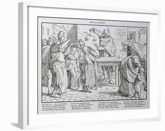 Death before the Public House, from 'Another Dance of Death' Published by Georg Wigand in…-Alfred Rethel-Framed Giclee Print