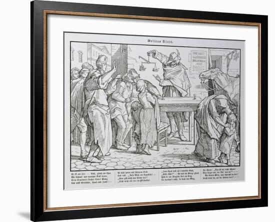 Death before the Public House, from 'Another Dance of Death' Published by Georg Wigand in…-Alfred Rethel-Framed Giclee Print