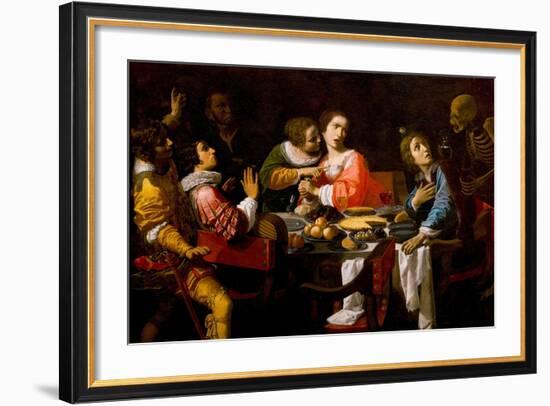 Death Comes to the Banquet Table (Memento Mor), C. 1635-Giovanni Martinelli-Framed Giclee Print