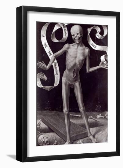 Death, Left Hand Panel from the Triptych of Earthly Vanity and Divine Salvation, c.1485-Hans Memling-Framed Giclee Print