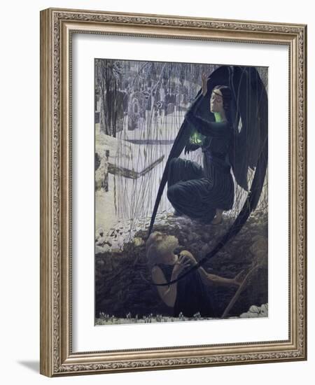 Death of a Grave Digger-Carlos Schwabe-Framed Giclee Print