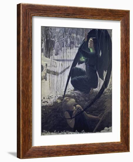 Death of a Grave Digger-Carlos Schwabe-Framed Giclee Print