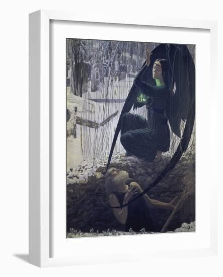 Death of a Grave Digger-Carlos Schwabe-Framed Giclee Print