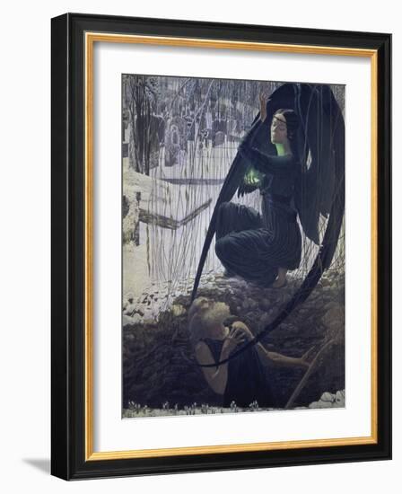 Death of a Grave Digger-Carlos Schwabe-Framed Giclee Print