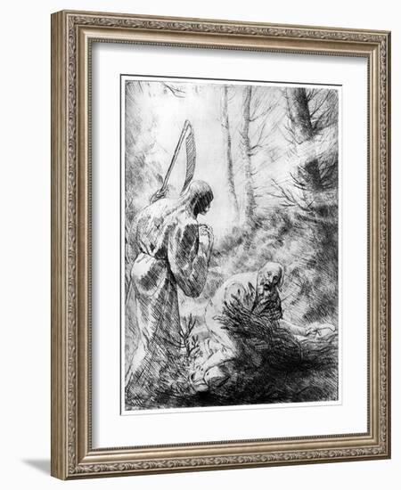 Death of a Woodhewer, C1860-1910-Alphonse Legros-Framed Giclee Print