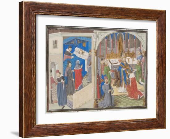 Death of Amalric I of Jerusalem, Coronation of Baldwin IV, 1460S-null-Framed Giclee Print