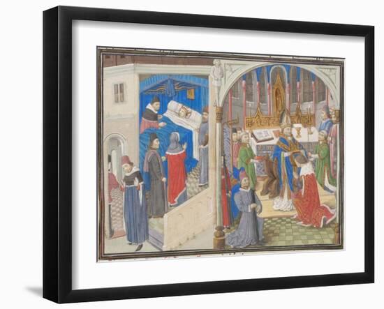 Death of Amalric I of Jerusalem, Coronation of Baldwin IV, 1460S-null-Framed Giclee Print
