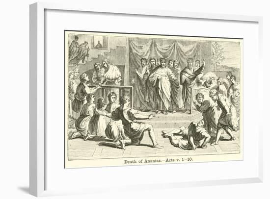 Death of Ananias, Acts, V, 1, 10-null-Framed Giclee Print