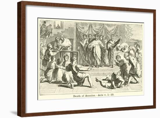 Death of Ananias, Acts, V, 1, 10-null-Framed Giclee Print