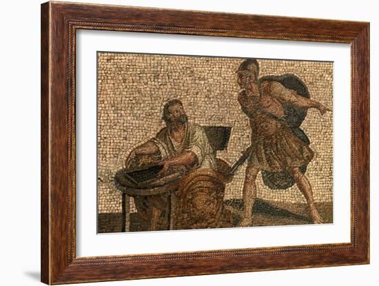 Death of Archimedes Mosaic-null-Framed Art Print