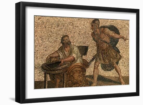 Death of Archimedes Mosaic-null-Framed Art Print