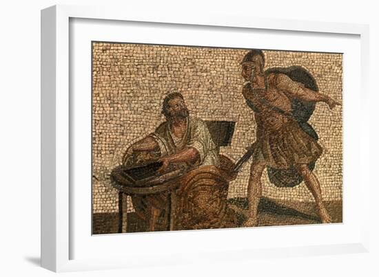 Death of Archimedes Mosaic-null-Framed Art Print