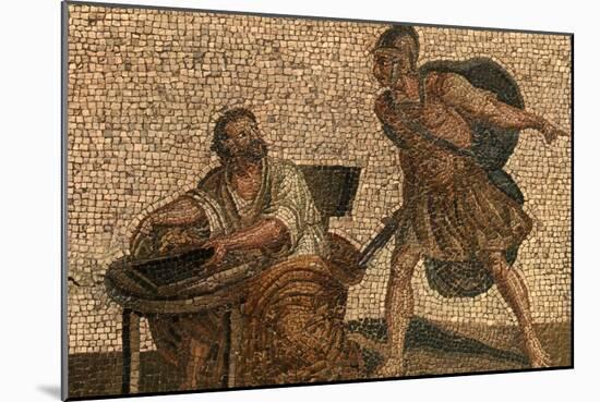 Death of Archimedes Mosaic-null-Mounted Art Print