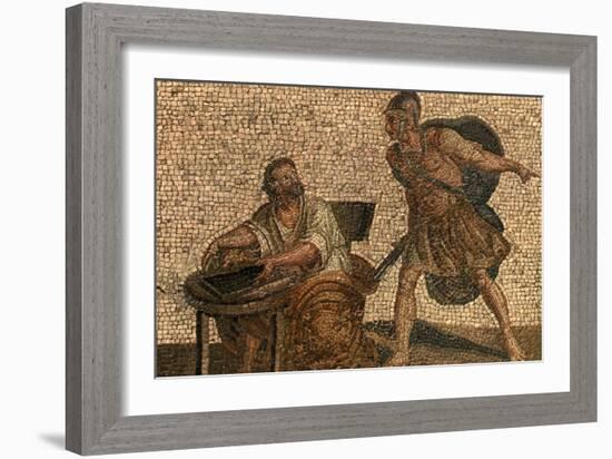 Death of Archimedes Mosaic-null-Framed Premium Giclee Print