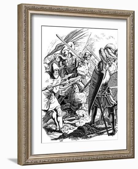 Death of Arnold Winkelried During the Battle of Sempach, 1840-Ludwig Richter-Framed Giclee Print