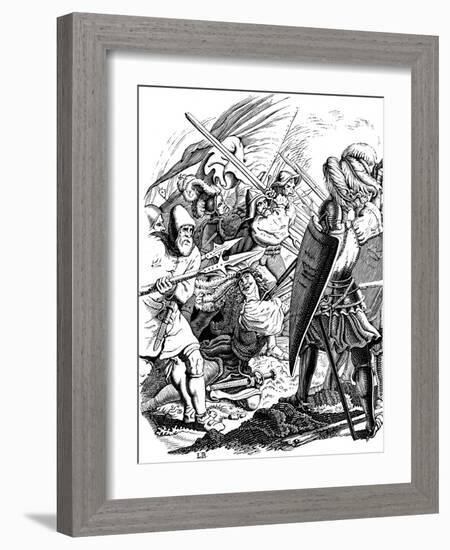 Death of Arnold Winkelried During the Battle of Sempach, 1840-Ludwig Richter-Framed Giclee Print