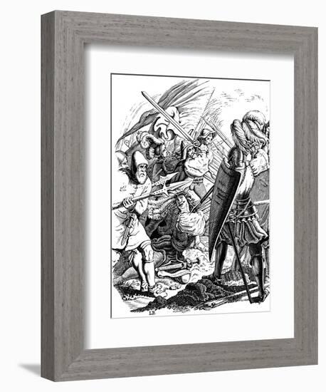 Death of Arnold Winkelried During the Battle of Sempach, 1840-Ludwig Richter-Framed Giclee Print