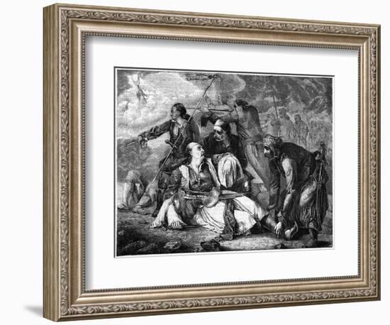 Death of Botsaris-null-Framed Art Print