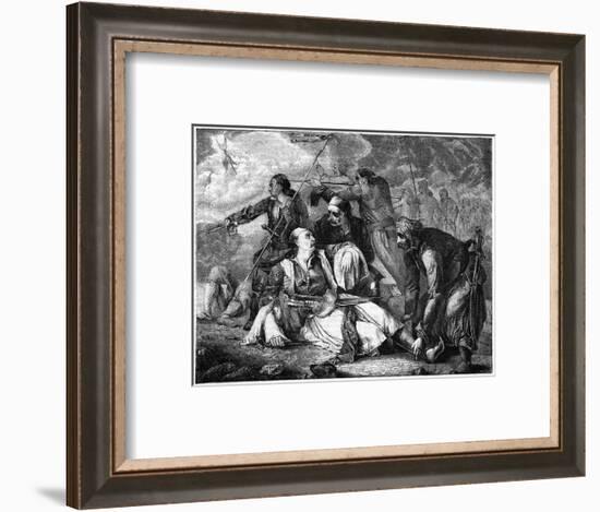 Death of Botsaris-null-Framed Art Print