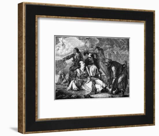 Death of Botsaris-null-Framed Art Print