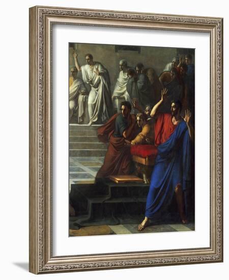 Death of Caesar, March 15, 44 BC-Vincenzo Camuccini-Framed Giclee Print