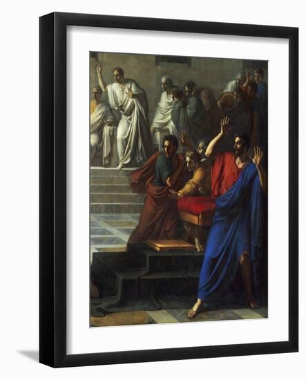 Death of Caesar, March 15, 44 BC-Vincenzo Camuccini-Framed Giclee Print