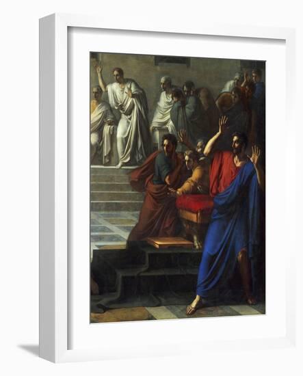 Death of Caesar, March 15, 44 BC-Vincenzo Camuccini-Framed Giclee Print