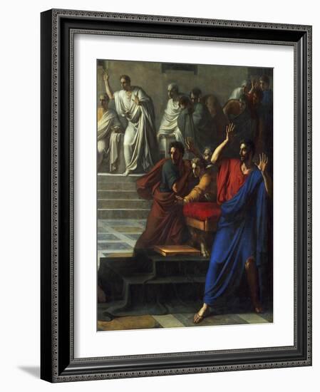 Death of Caesar, March 15, 44 BC-Vincenzo Camuccini-Framed Giclee Print