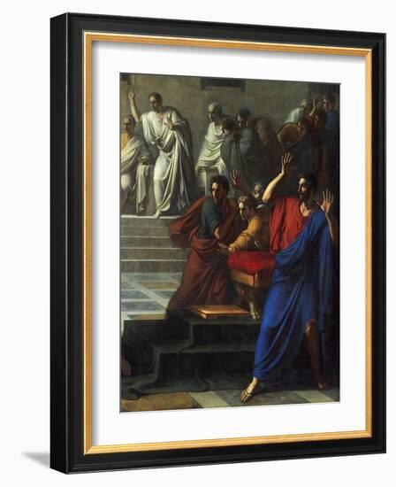 Death of Caesar, March 15, 44 BC-Vincenzo Camuccini-Framed Giclee Print