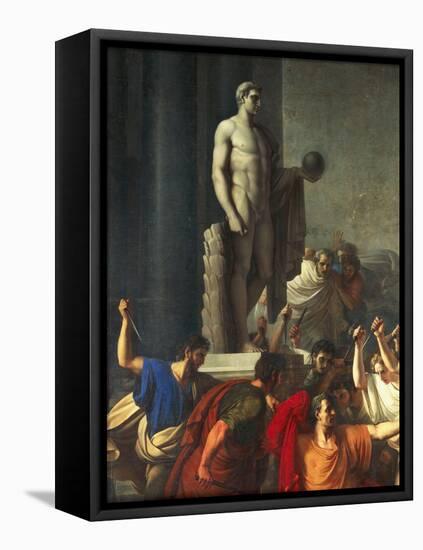 Death of Caesar, March 15, 44 BC-Vincenzo Camuccini-Framed Premier Image Canvas