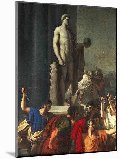 Death of Caesar, March 15, 44 BC-Vincenzo Camuccini-Mounted Giclee Print