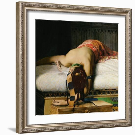 Death of Cleopatra, 1874 (Detail)-Jean-Andre Rixens-Framed Giclee Print