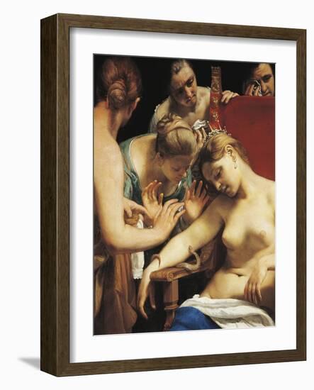 Death of Cleopatra, Circa 1660-Guido Cagnacci-Framed Giclee Print