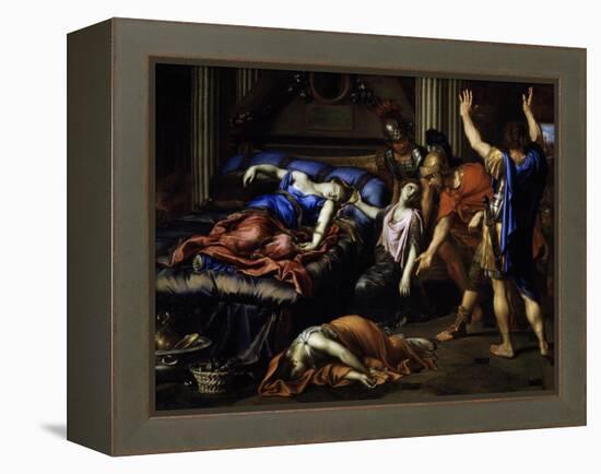 Death of Cleopatra-Pierre Mignard-Framed Premier Image Canvas