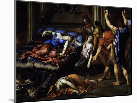 Death of Cleopatra-Pierre Mignard-Mounted Giclee Print