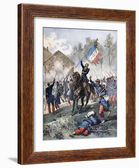 Death of Colonel Malleville, Battle of Solferino, 24th June 1859-Henri Meyer-Framed Giclee Print