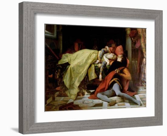 Death of Francesca Da Rimini and Paolo Malatesta, 1870-Alexandre Cabanel-Framed Giclee Print