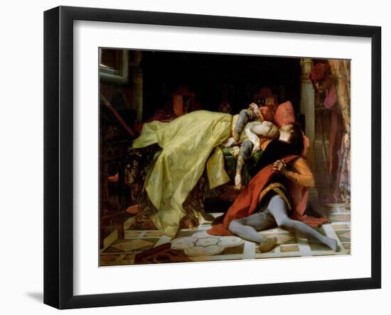 Death of Francesca Da Rimini and Paolo Malatesta, 1870-Alexandre Cabanel-Framed Giclee Print