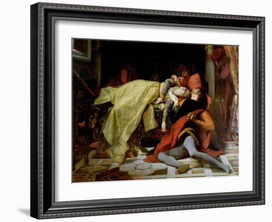 Death of Francesca Da Rimini and Paolo Malatesta, 1870-Alexandre Cabanel-Framed Giclee Print