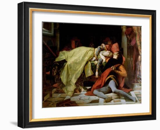 Death of Francesca Da Rimini and Paolo Malatesta, 1870-Alexandre Cabanel-Framed Giclee Print