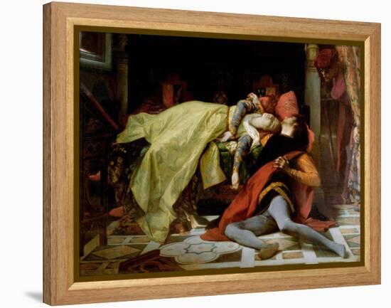 Death of Francesca Da Rimini and Paolo Malatesta, 1870-Alexandre Cabanel-Framed Premier Image Canvas